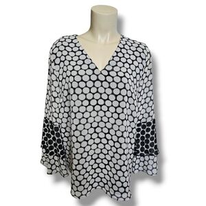 Calvin Klein tiered bell sleeve blouse. Small